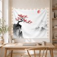 thumbnail image 5 of East Asian Wash with Painting Dominant Gnarled, Serene Japanese Inspired for Japanese Art Lovers, Wall Decor, Mother'S Day Gift, Tapestry Wall Hanging for Dorm and Living Room, 5 of 7