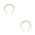 thumbnail image 2 of Minnieouse Diadema para mujer Diseño hueco Banda para el cabello Clip Color sólido Cabello Banda de plástico Accesorio para la cabeza, Amarillo amarillo 2piezas Minnieouse CBP148772, 2 of 6