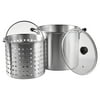 Aluminum 32 Quart Steamer Pot with a 21 Quart Steamer Basket and Glass Lid