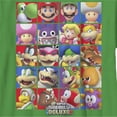 thumbnail image 2 of Boy's Nintendo Super Mario Bros. U Deluxe Character Squares  Graphic Tee Kelly Green Medium, 2 of 4