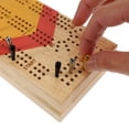 thumbnail image 3 of Pacific Shore Games Cabinet Cribbage Set, Solid Wood 3 Track Board, Chevron, 3 of 8