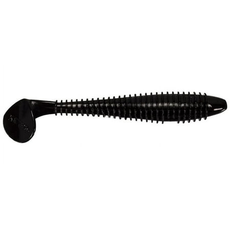 UPC: 4560262574184 | Keitech Fat Swing Impact Black 3.8 Fat Paddletail Swimbait 6pk