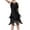 Black, variant on Women Sequin Tassel Dress Latin Dance Dress Stage Performance Dress