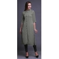 thumbnail image 3 of Bimba Printed Straight Button Down Kurti Kurtis For Women Summer Clothing, 3 of 6