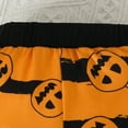 thumbnail image 4 of oqasdz Halloween Toddler Baby Boy Outfits Fall Winter Long Sleeve Pumpkins Prints Romper and Pants with Hat Cute 3 Piece Set Size 9 M-12 M, 4 of 7