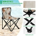 thumbnail image 4 of 600D Oxford Camping Chair Portable Foldable Chair Supports 220 lbs for Picnic, Fishing, Backpacking Earthy Tones Butterflies, 4 of 8