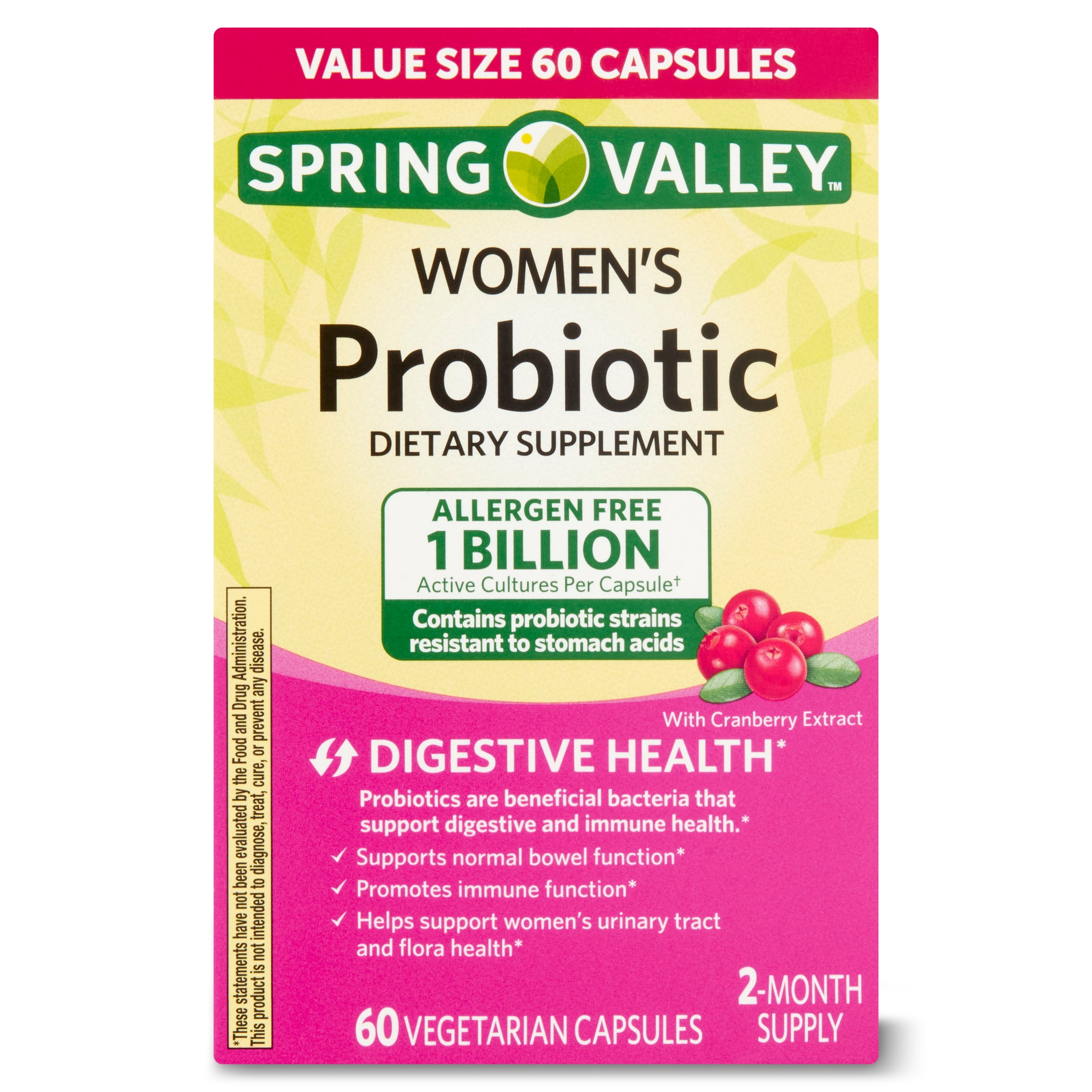 Spring Valley Women's Probiotic Dietary Supplement, 60 Count