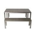 thumbnail image 3 of Afuera Living 3-piece Modern Aluminum Frame Patio Dining Set in Gray, 3 of 7