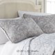 thumbnail image 2 of Southshore Fine Living Inc. Fundas de almohada de color gris floral, tamaño estándar, 20 x 26 pulgadas, fundas de almohada acolchadas, tamaño Queen, juego de 2, se adapta a almohadas de cama estándar,, 2 of 5