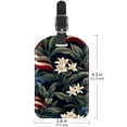 thumbnail image 6 of Square 2Pack PU Leather American Flag and Plants Cruise Luggage Tag with Privacy Cover and Name ID Tag for Travel Handbags Backpacks Luggage Tags, 6 of 6
