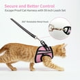 thumbnail image 7 of Howarmer Pink Cat Harness and Leash, Escape Proof Adjustable Cat Vest Harnesses for Walking, Soft Harness for Puppy Small Medium Large Cats, M, 7 of 7