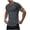 Dark Gray, variant on Mens Shirts,Mens Muscle Slim T Shirts Texture V Neck Longline Henley Gym Workout Athletic Tee Shirt