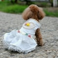 thumbnail image 5 of HQREA Luxury Pearl Dog Bride Wedding Dress,White Formal Puppy Princess Tutu Skirt for Small Dogs, 5 of 7