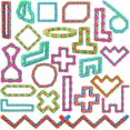 thumbnail image 1 of Paquete de 24 Wacky Tracks Snap Click Fidget Toys Sensorial Stress Relief Toys para niños adultos Snake Toys Autismo Stress Relief TDAH Agregar bolsas de regalos para fiestas Lle, 1 of 1