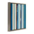 thumbnail image 4 of Stupell Industries Distressed Blue Stripes Abstract Painting Brown Floater Framed Canvas Art Print Wall Art, 18 x 18, 4 of 10