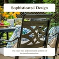 thumbnail image 5 of Sophia&William Steel Patio Swivel Dining Chairs Set of 4 All-weather Outdoor Chairs with Beige Cushion and Pillow, 5 of 7