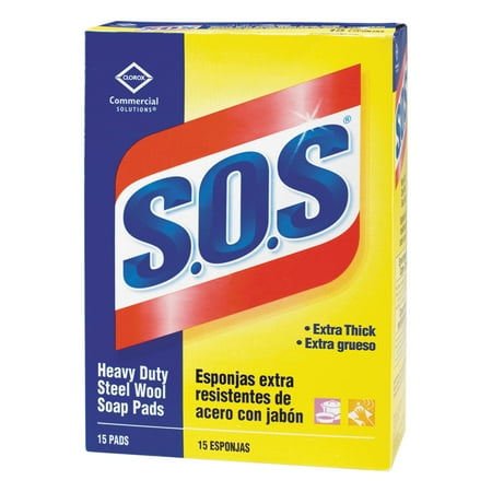 - S.O.S. Steel Wool Soap Pad, 15 Pads/Box