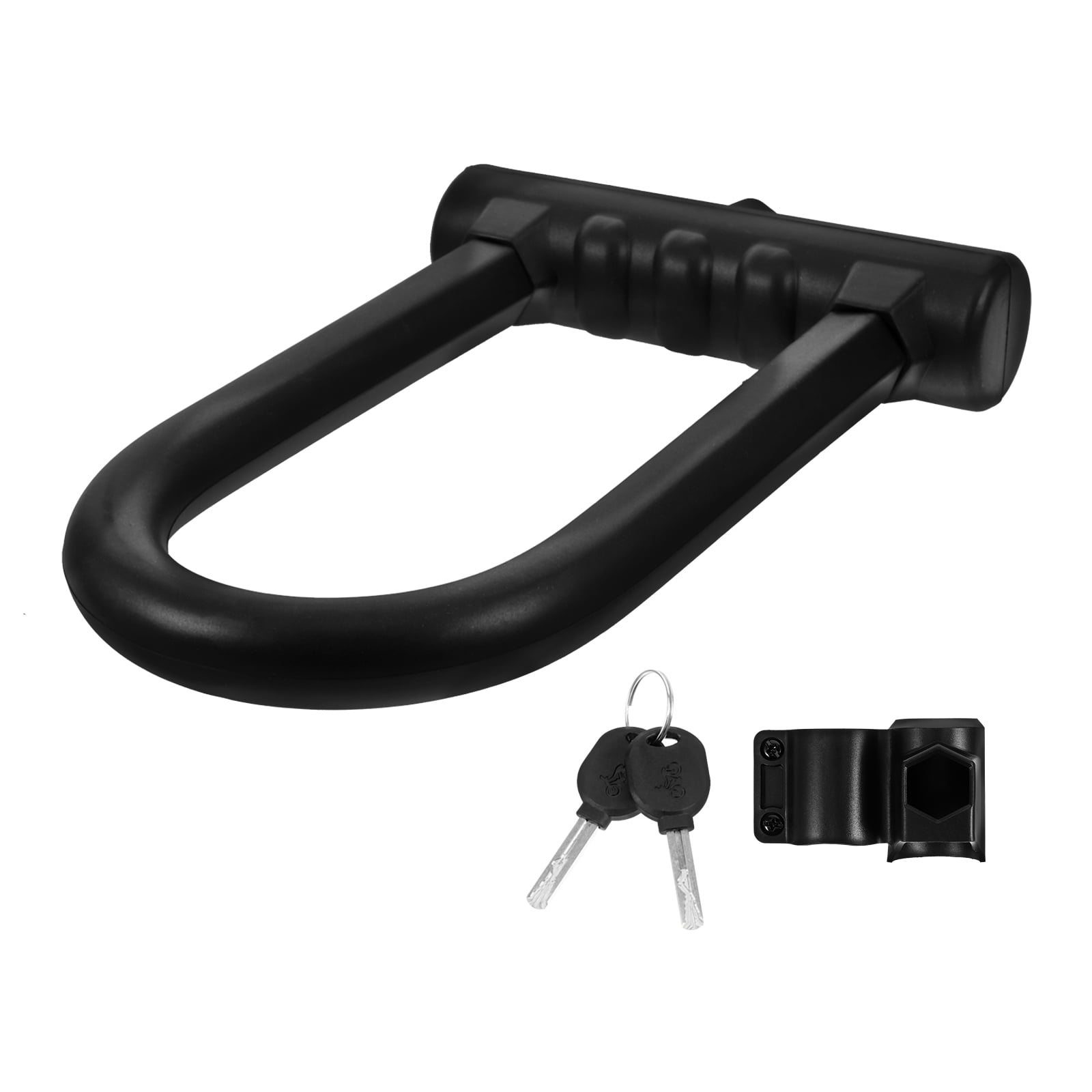 Milisten Bike U Lock Heavy Duty Lock for Bicycle with Anti Cutting Feature Black 1 Set