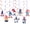 1Pcs, variant on HOARBOEG 1Pcs 4th of July Hanging Decorations Set – Patriotic Spiral Swirl Pendants, USA Flag Pennant Banner & Cutout Cards with Ropes, Red White Blue Ceiling Party Hangings for Independence Day BBQ