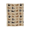 thumbnail image 1 of Super Soft Anti-Pilling Flannel Bed Blankets, Cat Graphic Print Cozy Fluffy Warm All Seasons Throw Blanket for Sofa Bedding, 50"x40", 1 of 8