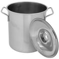 thumbnail image 5 of Clispeed Silver Stainless Steel Stockpot with Lid for Kitchen Cooking, 5 of 8