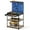 Navy, variant on Gymax 32'' x 16'' Workbench w/ Pegboard 20PCS Tool Hooks Drawer & Open Shelves Black