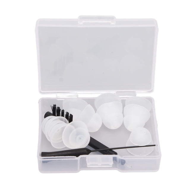 Juego de tapones para los oídos con forma de cúpula para amplificador auditivo de silicona, cepillo de limpieza profesional para amplificador auditivo, cepillo de ventilación L