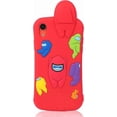 thumbnail image 3 of Case for iPhone X/XS Cartoon Cute 3D Kawaii Fun Red Kids Design Soft Silicone Cover, Unique Cool Funny Fashion Trendy Character Cases for iPhone X/XS, 3 of 4