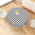 thumbnail image 6 of Tchckioa Minimalist Tablecloth,60 Inch Round Oil-resistant Table Cloth Cover for Kitchen,Black and White, 6 of 6