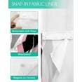 thumbnail image 3 of No Hook Shower Curtain with Snap in Liner, Pink Grey Black Abstract Art Geometric Lines Hotel Shower Curtains for Bathroom, Washable Shower Curtain Liner Set with Mesh Top Window, 72"x96", 3 of 6