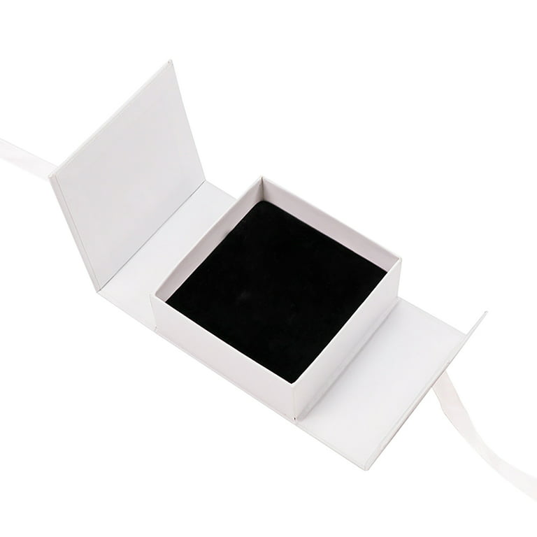 Yesbay 3 Pcs Small Square Ring Earring Bracelet Necklace Box ,Cardboard  Jewelry Gift Boxes Grey