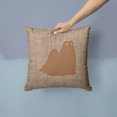 thumbnail image 2 of Dog Silhouette Burlap Fabric Decorative Pillow, 2 of 4