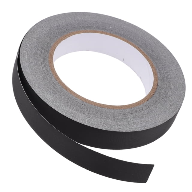 Cinta de reparación de lona Weatherstrip de Unique Bargains 0.12 mm, cinta de reparación para automóviles de tela de acetato 0.75"x98.43 pies negra 1 pc
