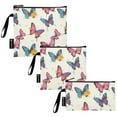 thumbnail image 2 of Haosy 3 Pack Reusable Ziploc Bags BPA Free Healthy Food Storage Bag Leakproof Sandwich Snack Freezer Bags Vibrant Colorful Butterflies, 2 of 7