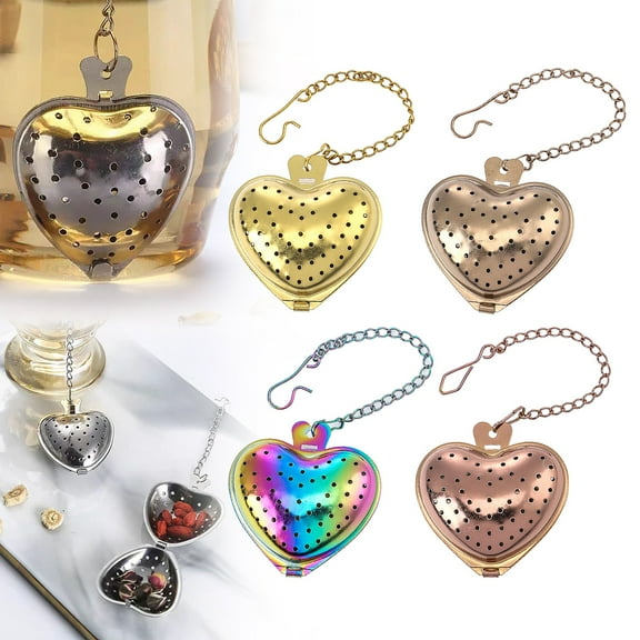 Clearance! Stainless Creative Tea Infuser Metal Heart Shape Reusable Tea Coffee Filter Strainer Teapot Accessory Kitchen Gadget Too
