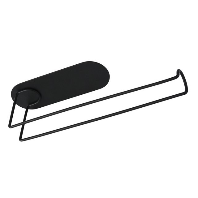 Billuyoard Portarrollos de papel para cocina, soporte de pared para rollo de papel, toallero de papel para cocina y baño Almacenamiento y organización del hogar negro Billuyoard HA045313-02