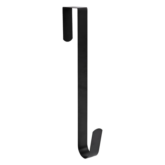 Appoft 12" Wreath Hanger for Front Door,Steel Over The Door Hanger Hook,Wreath Door Hanger (Black)
