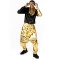 thumbnail image 4 of Morph Mens 1990s Gold Rapper Costume Adult Rap MC Fancy Dress Halloween Multi-color XL, 4 of 6