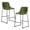 Green-36" high, variant on EDX Counter Height Bar Stools Set of 2 With Back and Footrest, Metal Frame, 26 inch, Brown