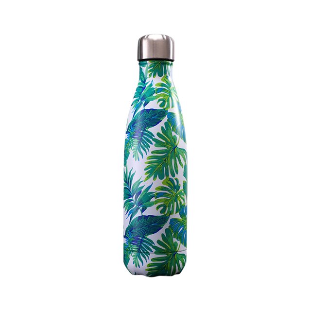 Botella de agua portátil para deportes al aire libre, taza aislada de boca pequeña de acero inoxidable de 500ml