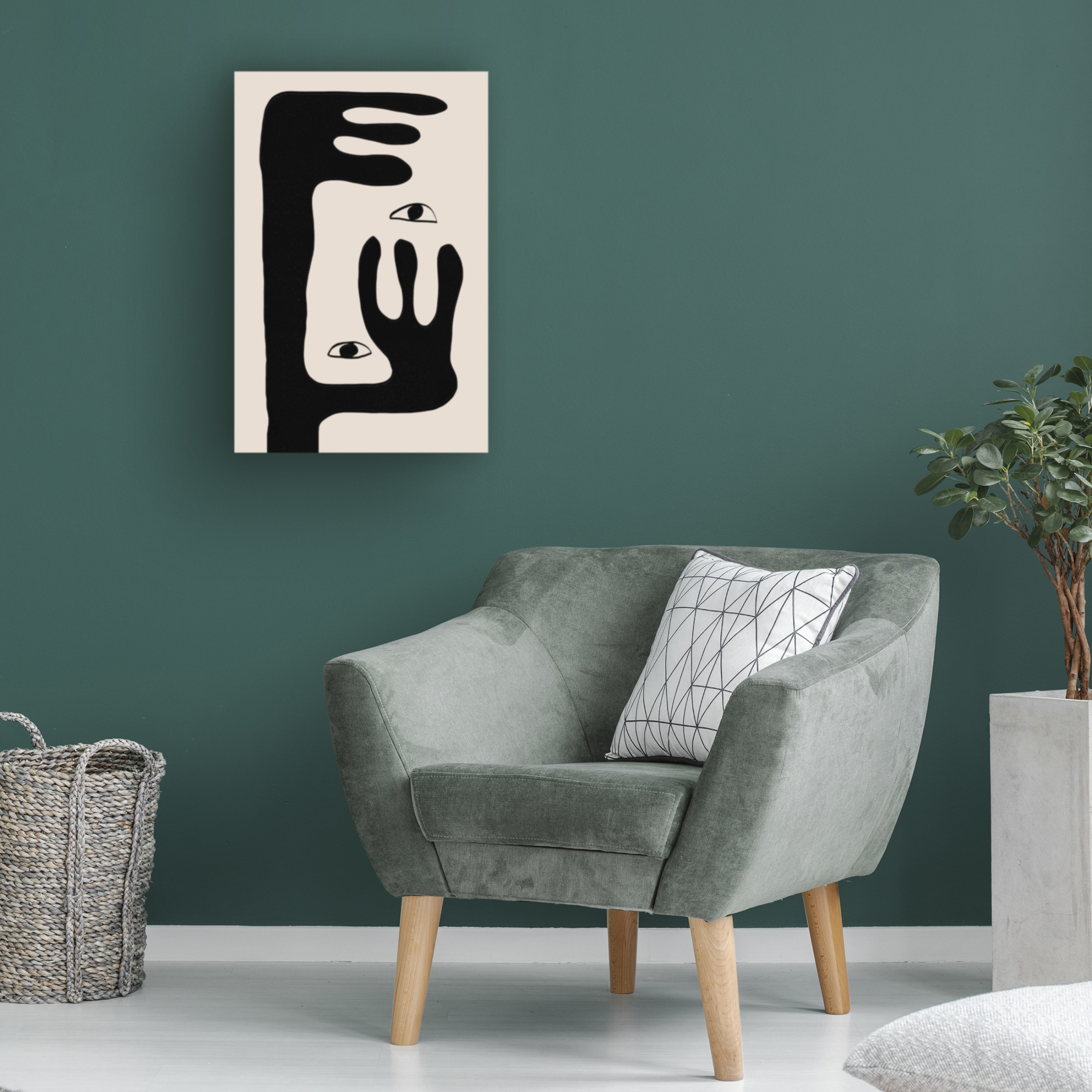 Trademark Fine Art THE MIUUS STUDIO Abstract Face No2 Canvas Wall Art
