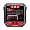 thumbnail image 2 of yuksok 3xOutlet Tester Polarity Test Circuit Analyzer Phase Check Sockets Tester black, 2 of 9