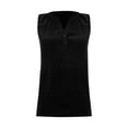 thumbnail image 3 of SNKSDGM Female Lace Tank Tops for Women Square Neck Black Tank Top Woman Cropped Chiffon Tops for Women Sleeveless Dot Tops Button down V Neck Loose Blouse Solid Color Shirts Xxl, 3 of 4