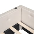 thumbnail image 5 of Harper & Bright Designs Queen Upholstered Daybed with Storage Drawers, L Shaped Corner Sofa Bed Frame Floor Bed Frame with USB Charging for Teens Adults, Beige, 5 of 14