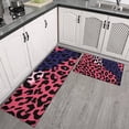thumbnail image 2 of Pink and Black Of Leopard Print Kitchen Rugs Sets Of 2,Anti Fatigue Kitchen Mat Rugs Non Slip Washable,Decorative Kitchen Floor Mats for Kitchen,Sink,Laundry,17"x30"+17"x47", 2 of 7