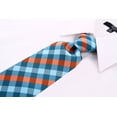 thumbnail image 2 of Scott Allan Men's Turquoise and Orange Necktie | Standard Size 3.3" Adult Tie, 2 of 7
