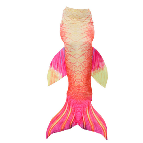 Wenchoice Yellow Orange Scales Fish Tail 3 Pieces Swimming Suit XXL(9-10Y)