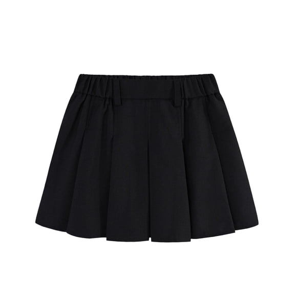 Skort for Kids Girl Boy Mini Petite Ruched Straight Leg Basic Skorts Trousers Pants Leggings Stockings Child 2026 Clothing Trendy Y2K