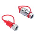 thumbnail image 1 of Hydraulic Quick Connect Coupling, Versatile 2 Pcs Hydraulic Quick Connect Coupler Hardened Steel with Dust Cap for Construction, 1 of 7