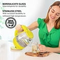 thumbnail image 4 of OVENTE Glass Electric Kettle Hot Water Boiler 1.5 Liter Borosilicate Glass Fast Boiling Countertop Heater - BPA Free Auto Shut Off Instant Water Heater Kettle for Coffee & Tea Maker - Green KG83G, 4 of 11